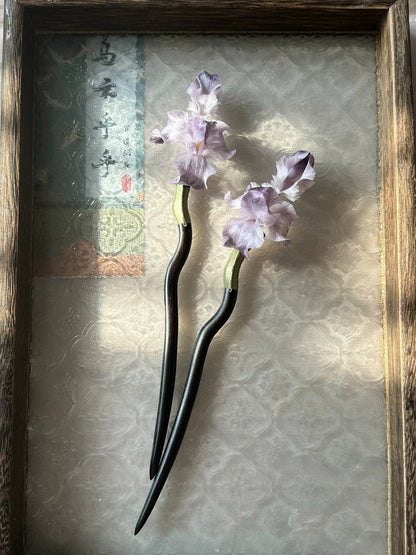 Iris Handmade Hairpin - Silk Hairpin(Ronghua)