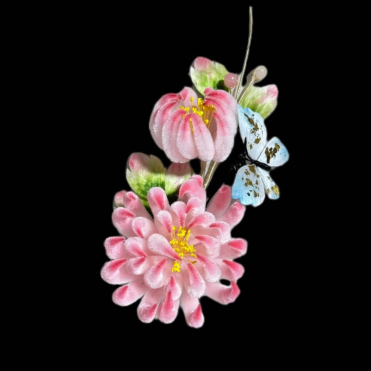 Chrysanthemum Bespoke Hairpin - Silk Hairpin(Ronghua)