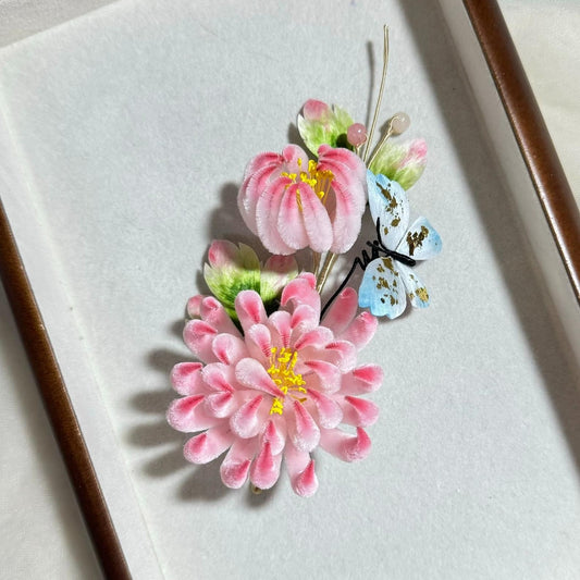 Chrysanthemum Bespoke Hairpin - Silk Hairpin(Ronghua)