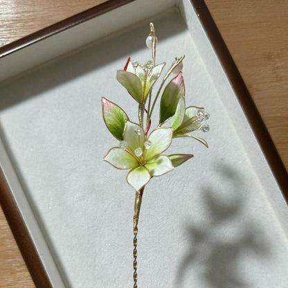 Lily Bespoke Hairpin - Silk Hairpin(Ronghua)