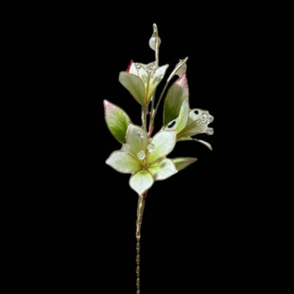 Lily Bespoke Hairpin - Silk Hairpin(Ronghua)