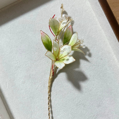 Lily Bespoke Hairpin - Silk Hairpin(Ronghua)