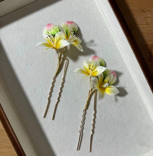 Lily Bespoke Hairpin - Silk Hairpin(Ronghua)