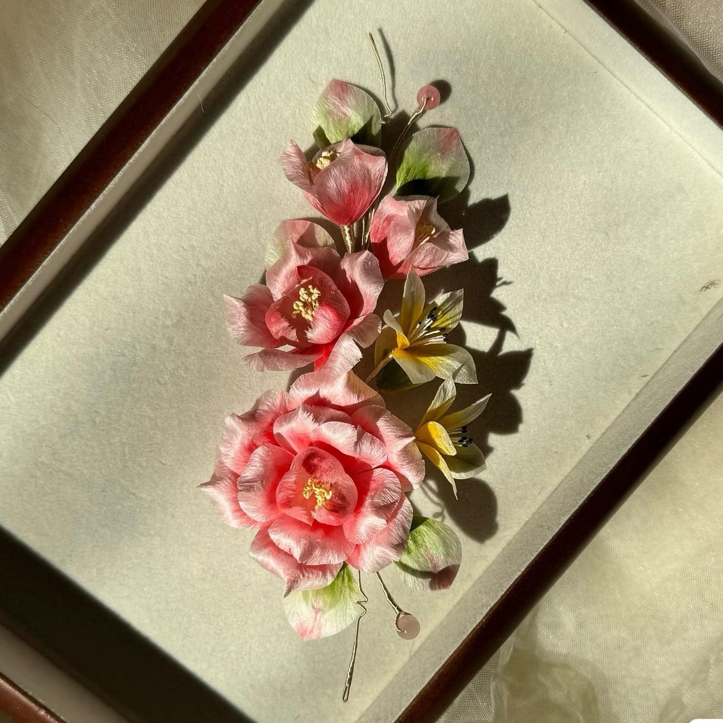 Peony Bespoke Hairpin - Silk Hairpin(Ronghua)