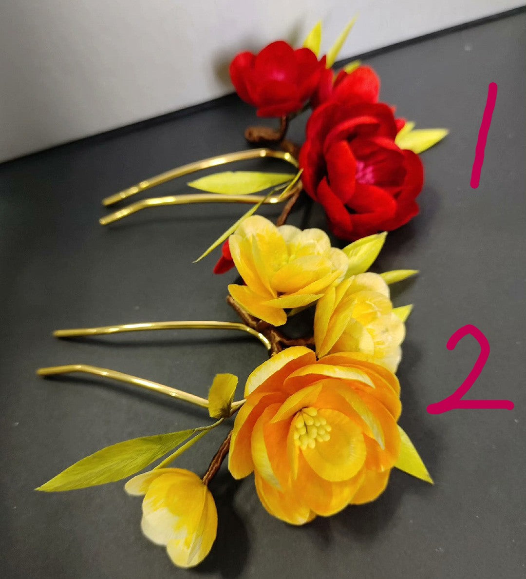 Flower Bespoke Hairpin - Silk Hairpin(Ronghua)