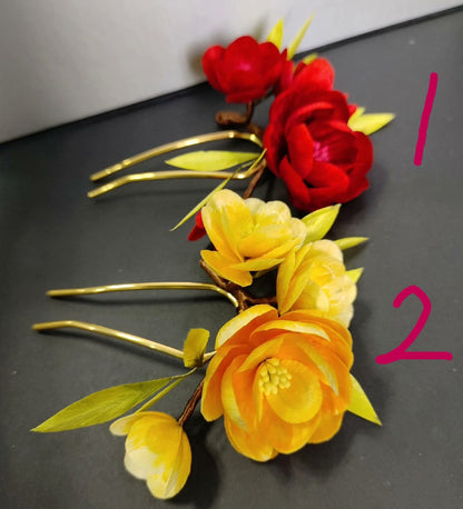 Flower Bespoke Hairpin - Silk Hairpin(Ronghua)