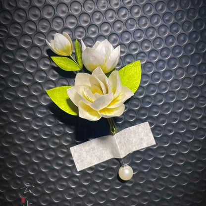 Jasmine Bespoke Brooch - Silk Brooch(Ronghua)
