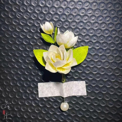 Jasmine Bespoke Brooch - Silk Brooch(Ronghua)