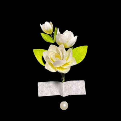 Jasmine Bespoke Brooch - Silk Brooch(Ronghua)
