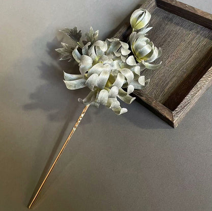Chrysanthemum Bespoke Hairpin - Silk Hairpin(Ronghua)