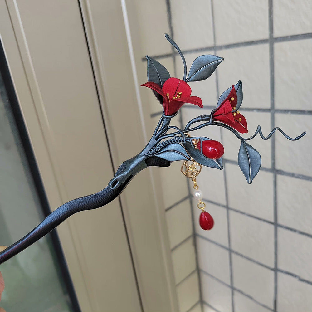Flower Branch Bespoke Hairpin - Silk Hairpin(Chanhua)