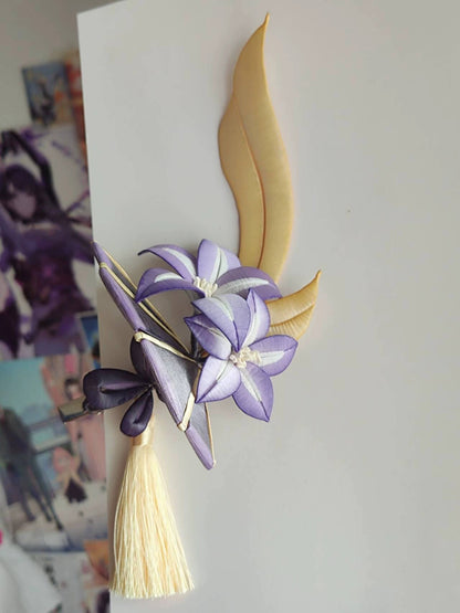 Raiden Shogun Headwear Bespoke Hairpin - Silk Hairpin(Chanhua)