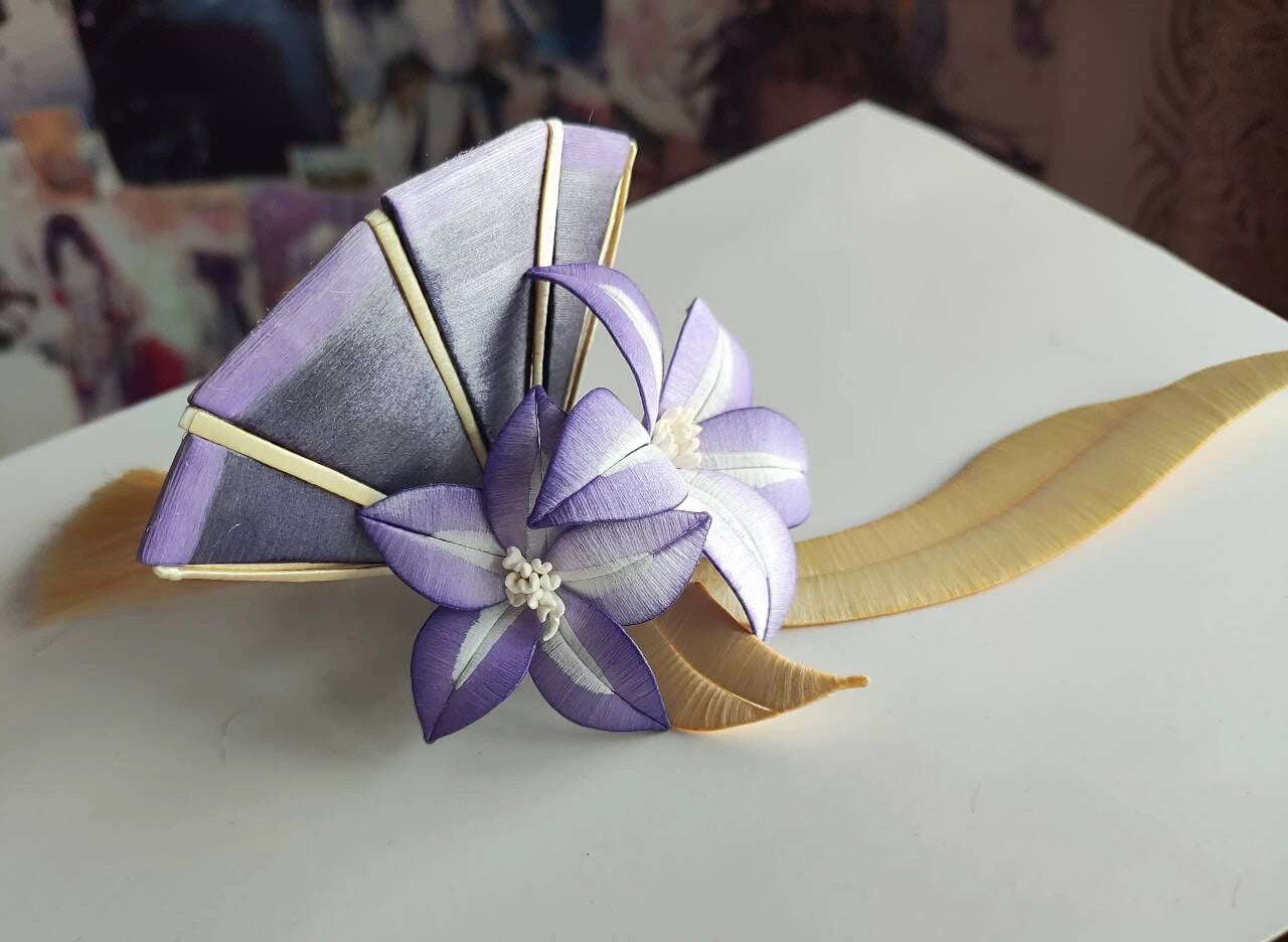 Raiden Shogun Headwear Bespoke Hairpin - Silk Hairpin(Chanhua)