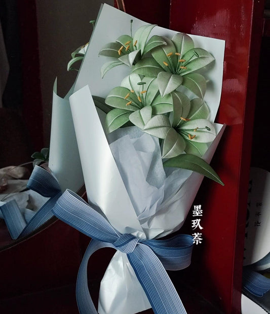 Lily Bespoke Flower Bouquet - Silk Bouquet(Chanhua)