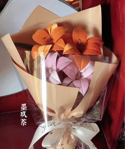 Lily Bespoke Flower Bouquet - Silk Bouquet(Chanhua)