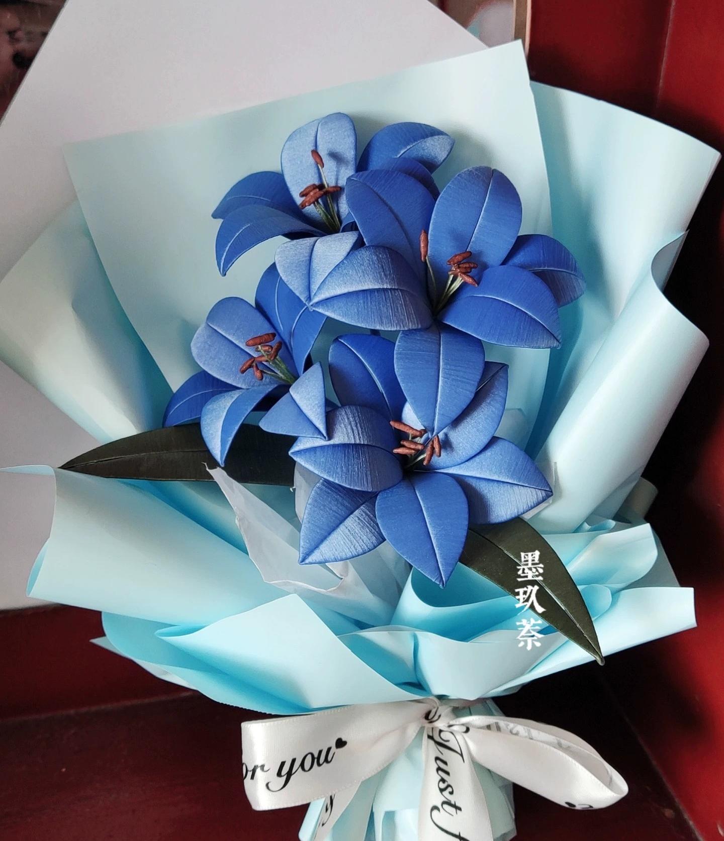 Lily Bespoke Flower Bouquet - Silk Bouquet(Chanhua)