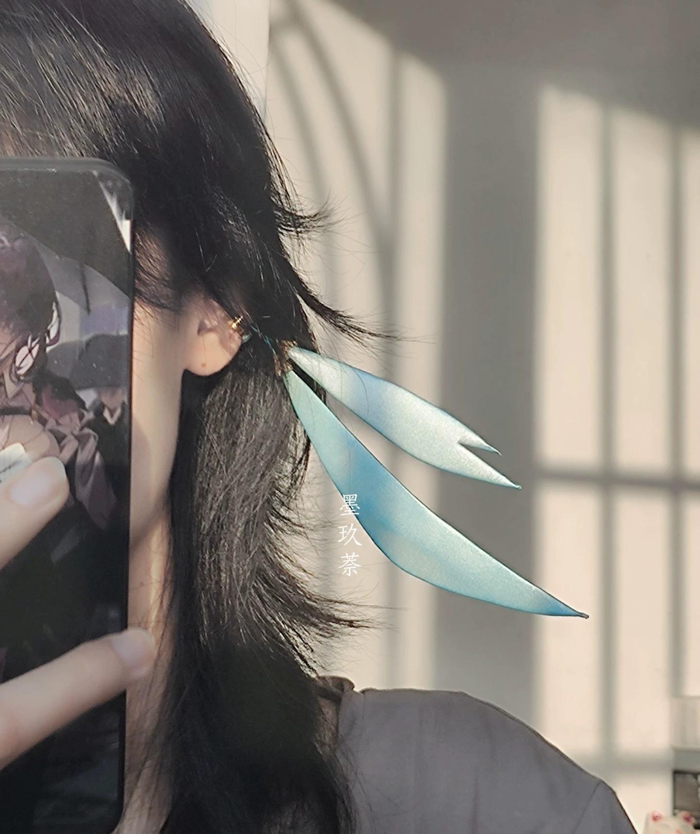 Lumine Handmade Earrings - Silk Earrings(Chanhua)