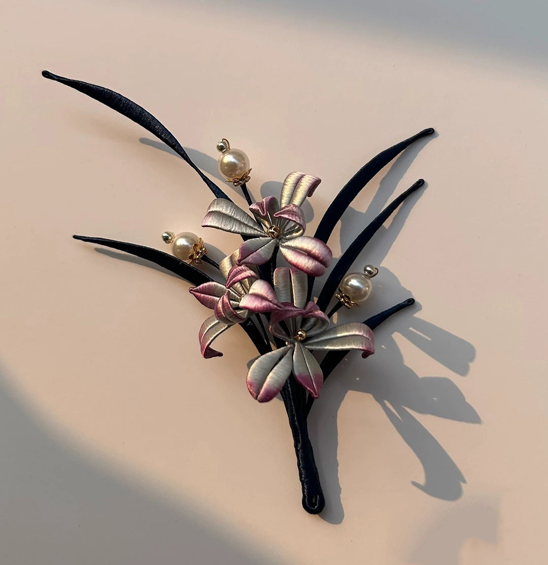 Orchid Bespoke Brooch - Silk Brooch(Chanhua)