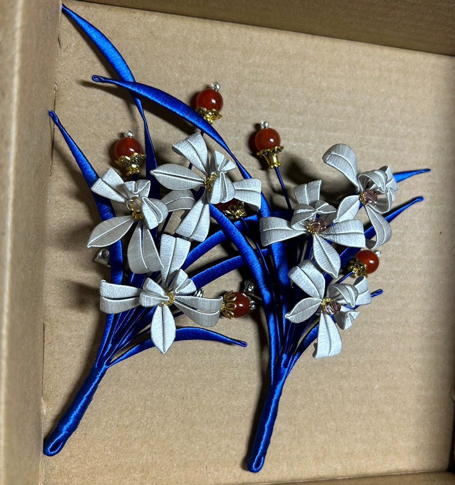 Orchid Bespoke Brooch - Silk Brooch(Chanhua)