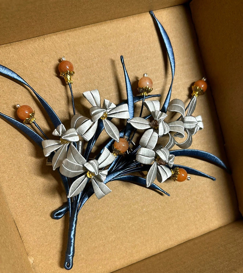 Orchid Bespoke Brooch - Silk Brooch(Chanhua)