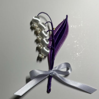 Lily Of The Valley Handmade Brooch - Silk Brooch(Chanhua)