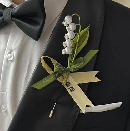 Lily Of The Valley Handmade Brooch - Silk Brooch(Chanhua)
