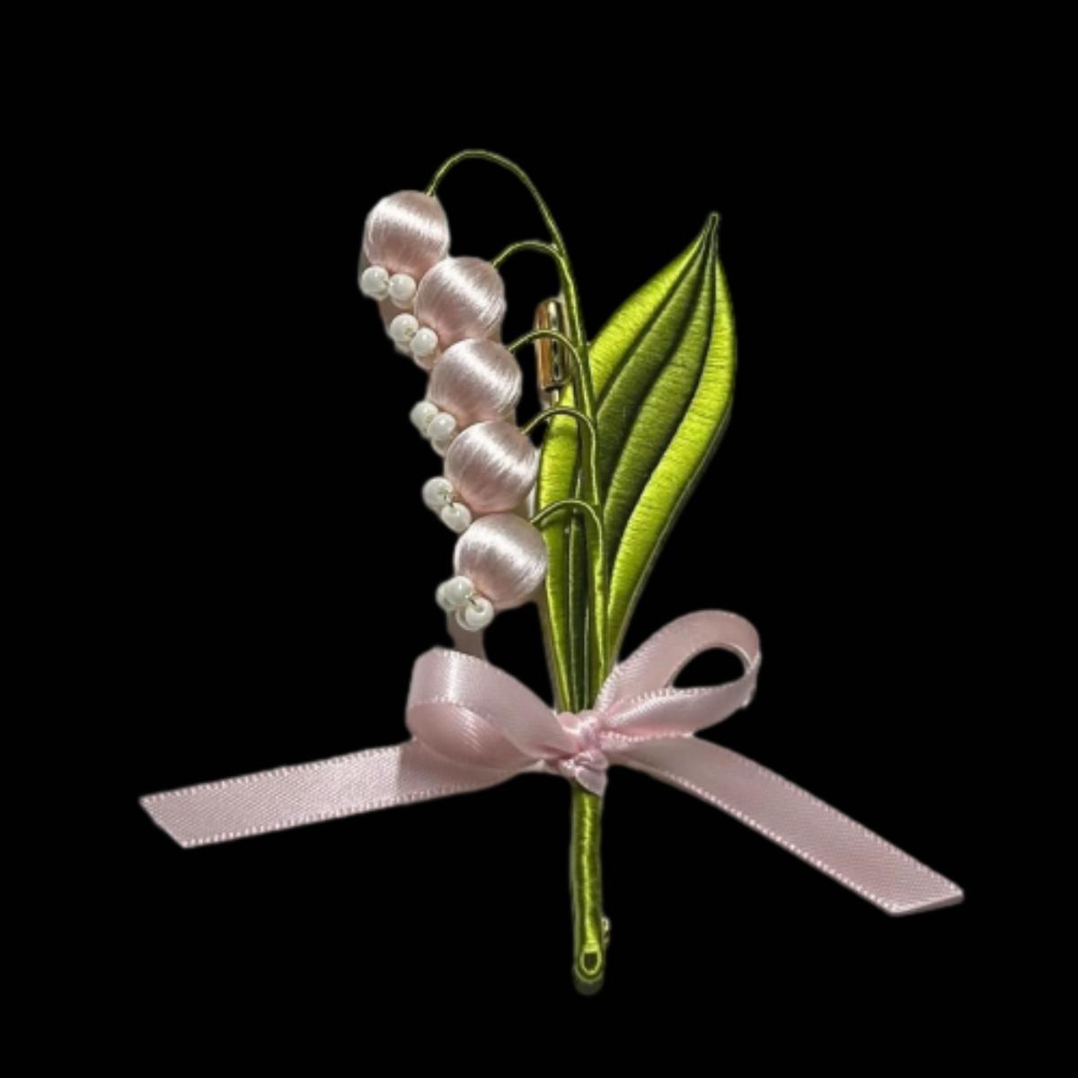 Lily Of The Valley Handmade Brooch - Silk Brooch(Chanhua)