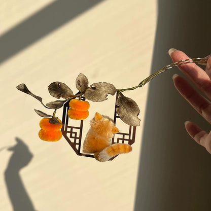 Autumn Cat Bespoke Hairpin - Silk Hairpin(Ronghua)