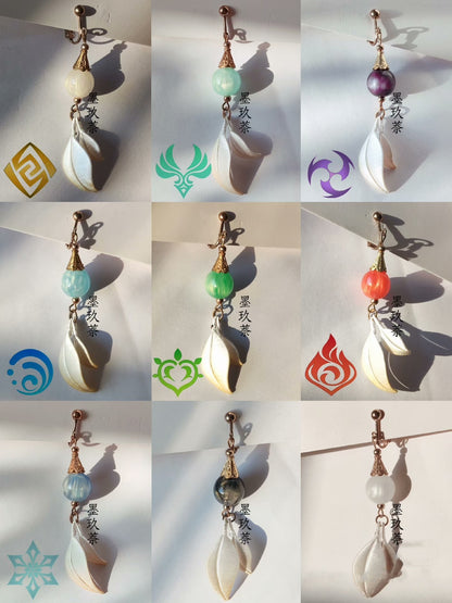 Element Handmade Earrings - Silk Element Earrings(Chanhua)