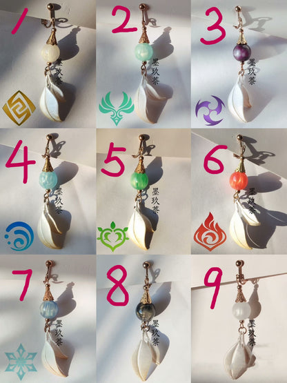 Element Handmade Earrings - Silk Element Earrings(Chanhua)