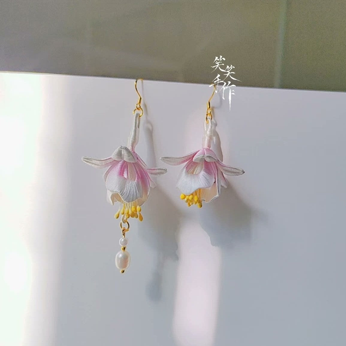 Handmade Chanhua Flower Earrings - 925 Silver Hooks & Freshwater Pearls | Versatile Daily & Event Wear