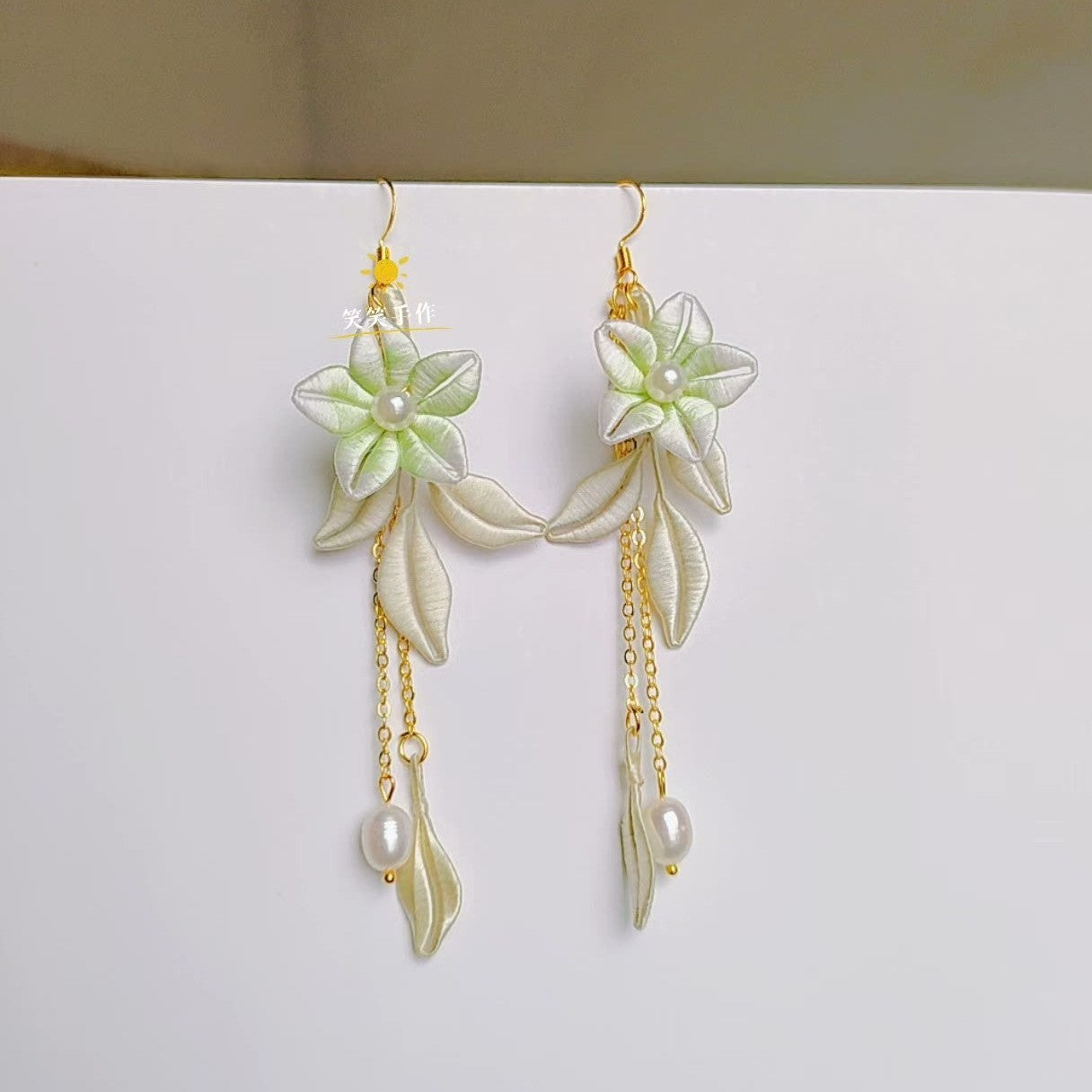 Handcrafted Chanhua Floral Earrings - 925 Silver Hooks & Freshwater Pearls | Versatile & Elegant