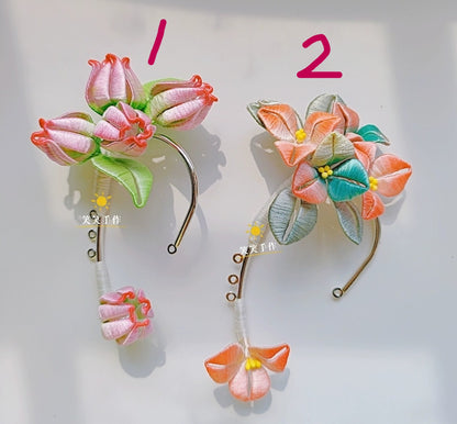 Handmade Chanhua Ear Cuff - Elegant Floral Dangle Earring for Daily & Events - Global Free Shipping