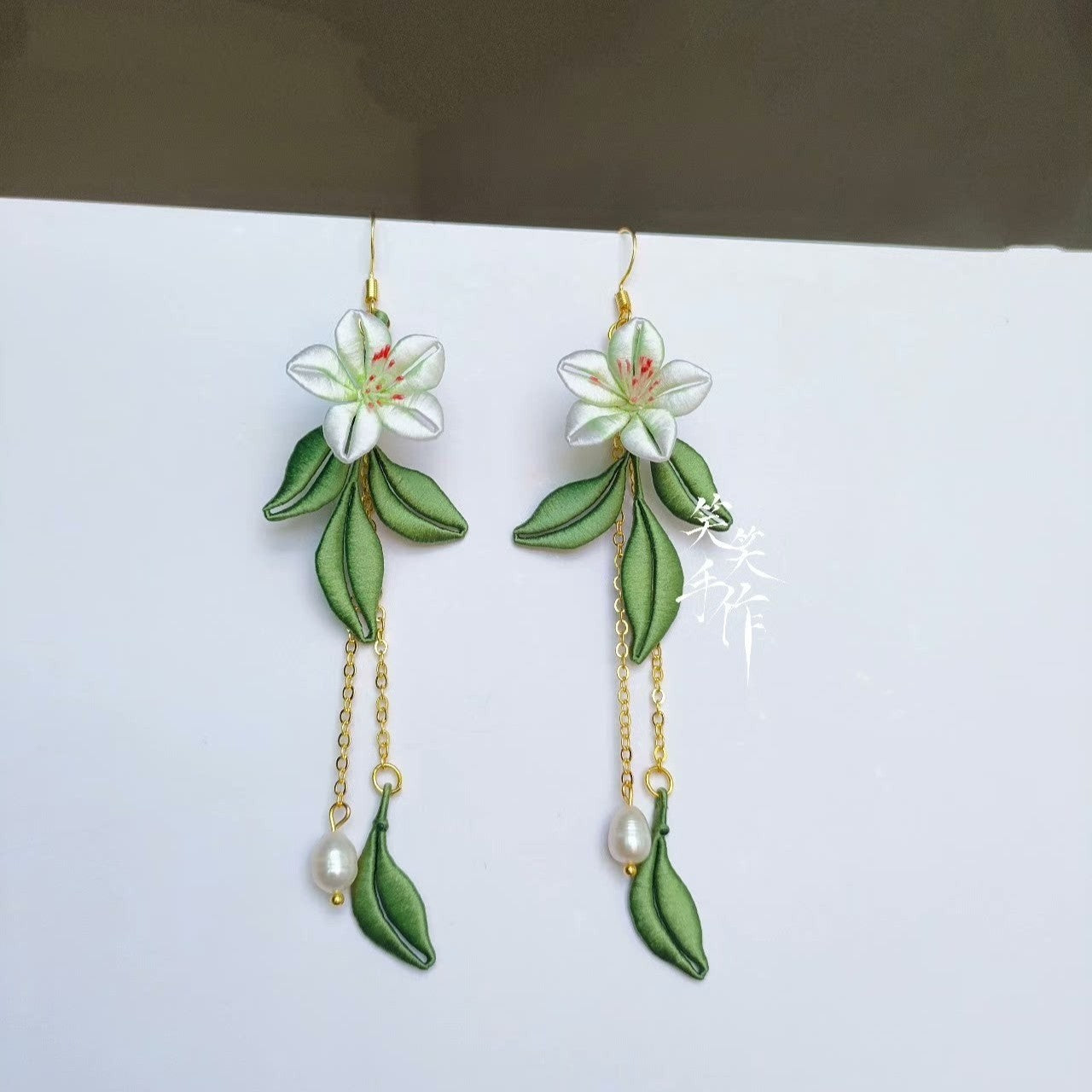Handcrafted Chanhua Floral Earrings - 925 Silver Hooks & Freshwater Pearls | Versatile & Elegant