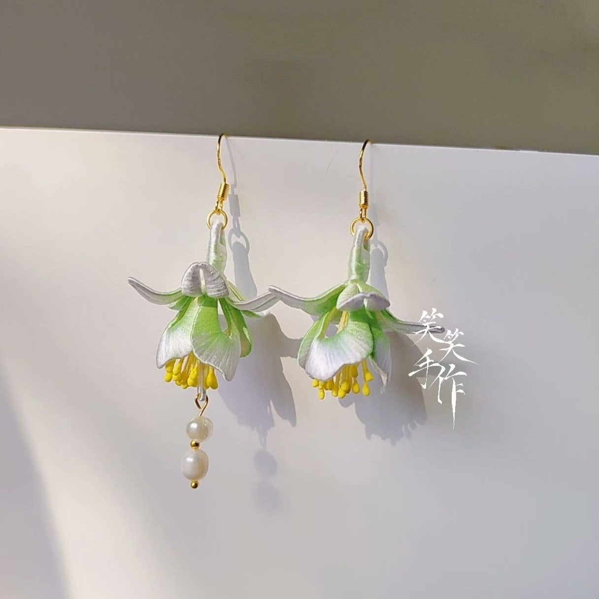 Handmade Chanhua Flower Earrings - 925 Silver Hooks & Freshwater Pearls | Versatile Daily & Event Wear