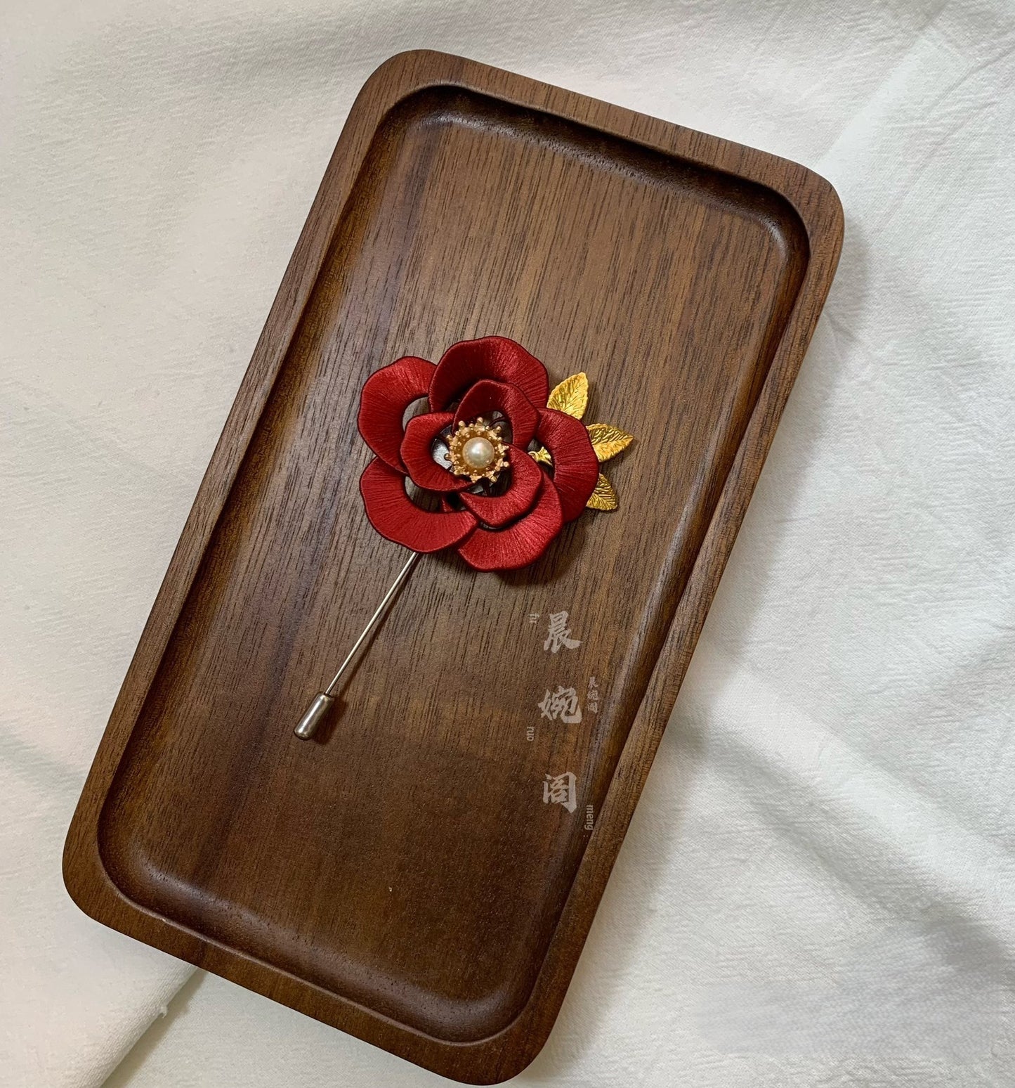 Handmade Chanhua Rose Brooch - Thread Rose Flower Pin