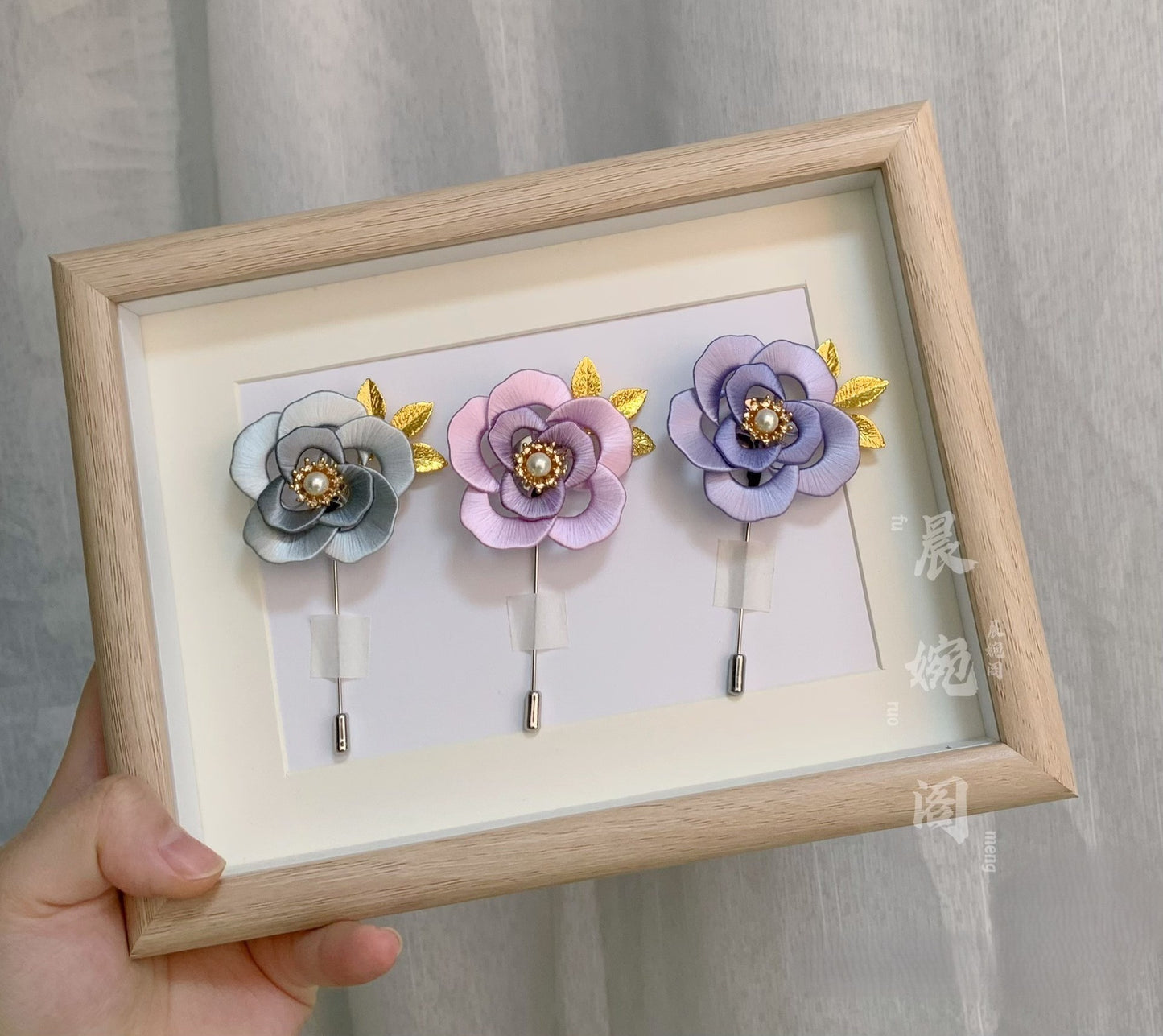 Handmade Chanhua Rose Brooch - Thread Rose Flower Pin