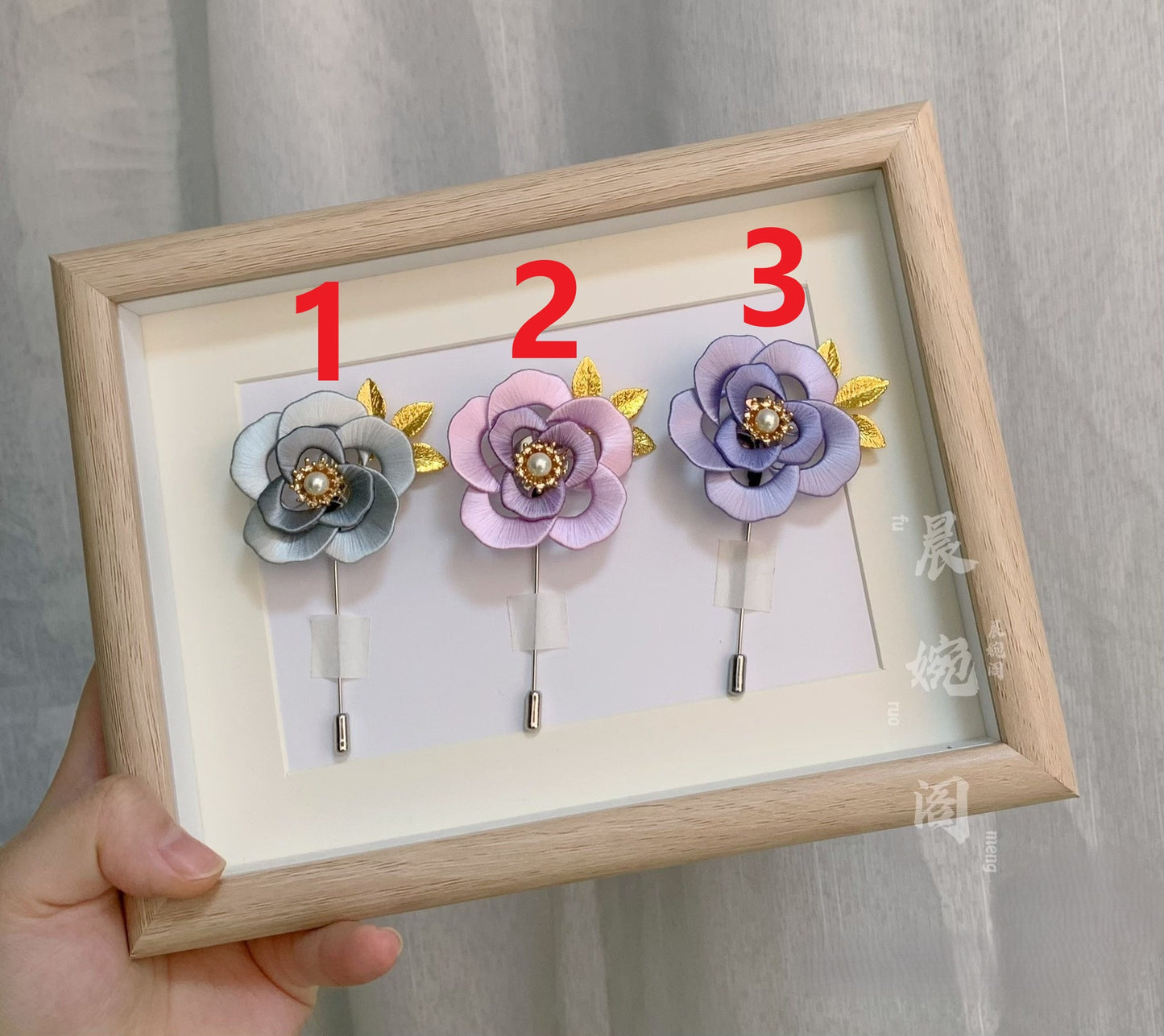 Handmade Chanhua Rose Brooch - Thread Rose Flower Pin