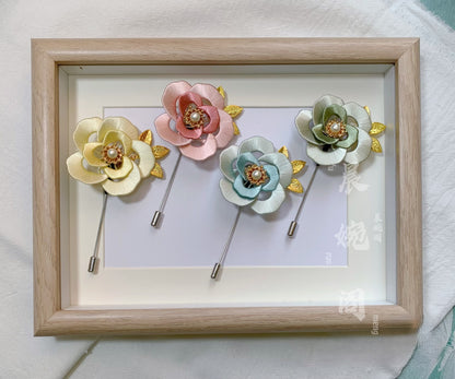 Handmade Chanhua Rose Brooch - Thread Rose Flower Pin