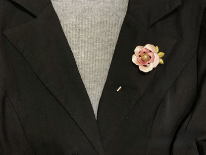 Handmade Chanhua Rose Brooch - Thread Rose Flower Pin