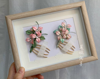 Handmade Chanhua Bougainvillea Hair Comb - Thread Flower Hair Accessory