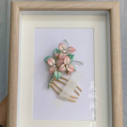 Handmade Chanhua Bougainvillea Hair Comb - Thread Flower Hair Accessory