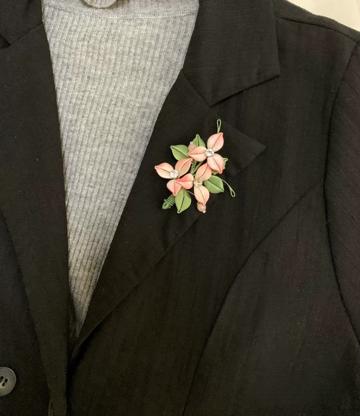 Handmade Chanhua Bougainvillea Hair Comb - Thread Flower Hair Accessory