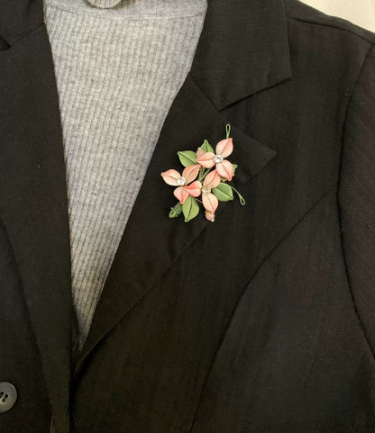 Handmade Chanhua Bougainvillea Hair Comb - Thread Flower Hair Accessory