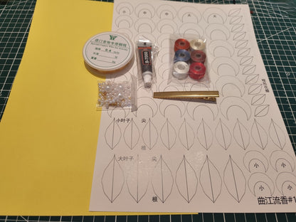 Zhiqiu Hairpin Chanhua Materials Flowers DIY Kit - Include Detailed Video Tutorial