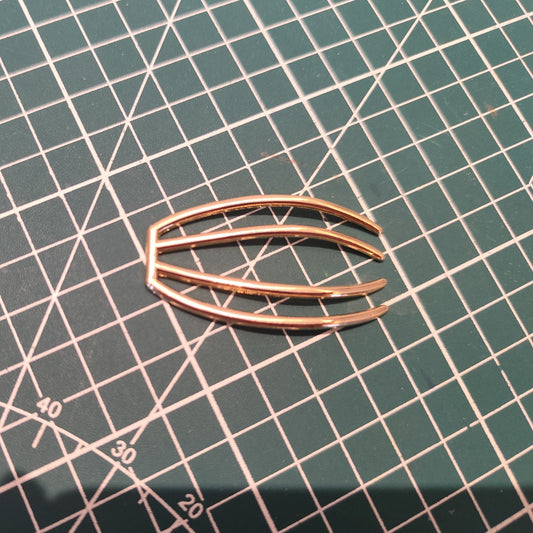 4-Prong Metal Hair Fork | DIY Hairpin Component & Minimalist Updo Pin