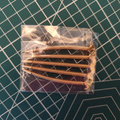 Textured 5-Prong Metal Hair Comb | DIY Hair Finding & Secure Updo Fork