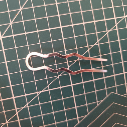Wavy 2-Prong Metal Hair Fork | DIY Hairpin Finding & Updo Pin