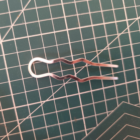 Wavy 2-Prong Metal Hair Fork | DIY Hairpin Finding & Updo Pin