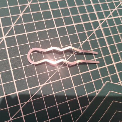 Wavy 2-Prong Metal Hair Fork | DIY Hairpin Finding & Updo Pin